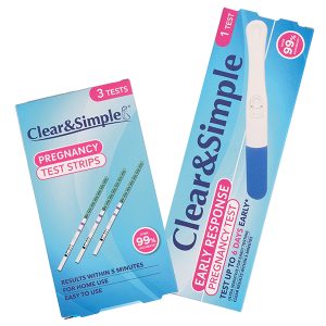 Clear&Simple Graviditetstest stav Early response + Graviditetstester strips 3pk.