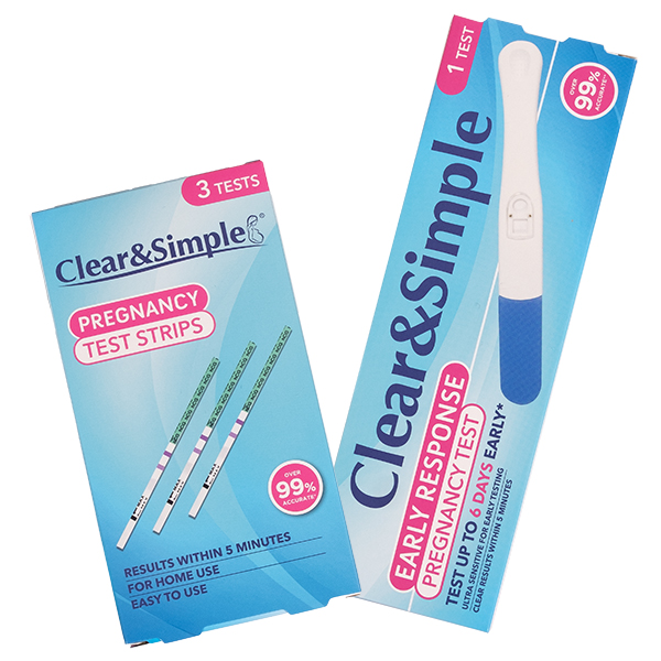 Clear&Simple Graviditetstest stav Early response + Graviditetstester strips 3pk.